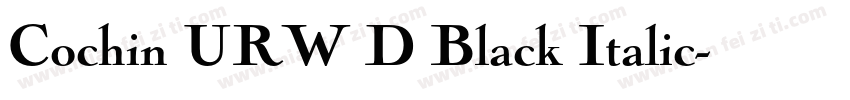 Cochin URW D Black Italic字体转换